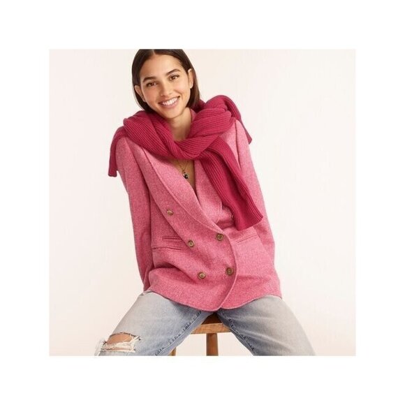 NWT J.Crew Bristol Blazer in Rose Pink English Wool Herringbone Jacket 6 $298 - Picture 8 of 9